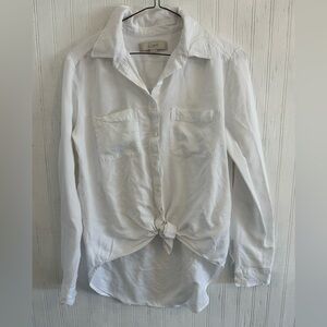 LOFT Classic White Collared Shirt